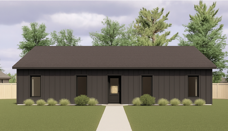The Cumberland single-story home rendering